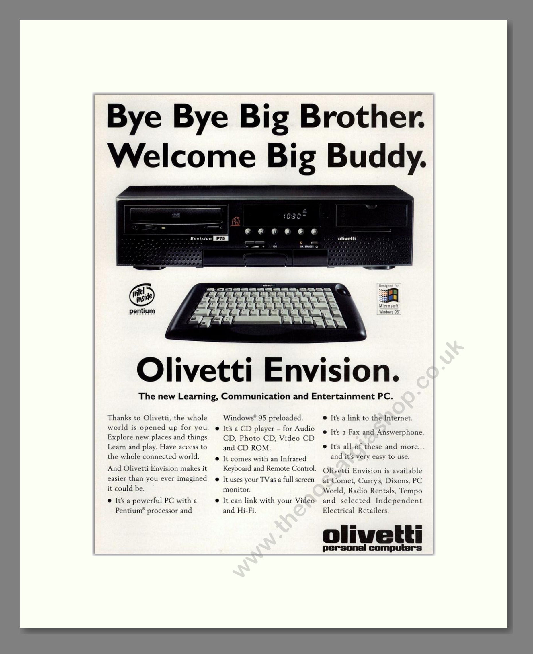 Olivetti - Enivision PC. Vintage Advert 1996 (ref AD68668)