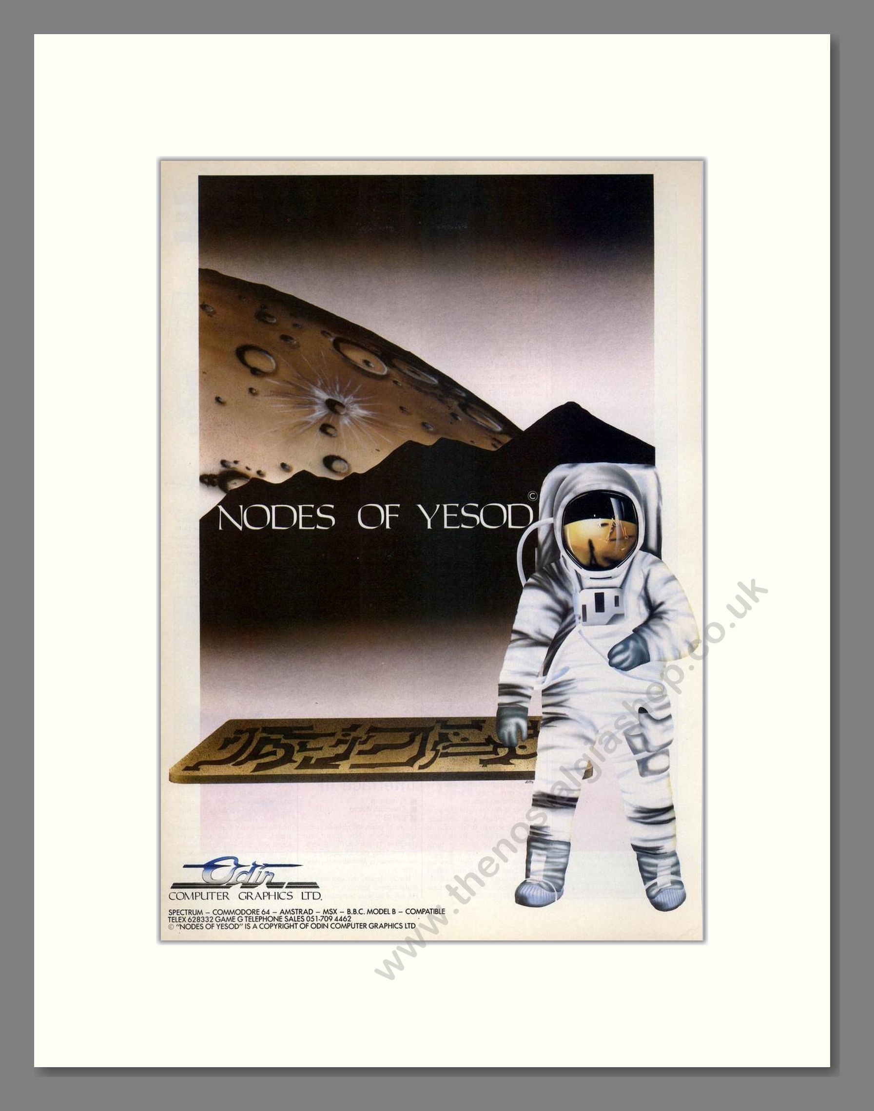 Odin Computer Graphics - Nodes Of Yesod. Vintage Advert 1985 (ref AD68670)