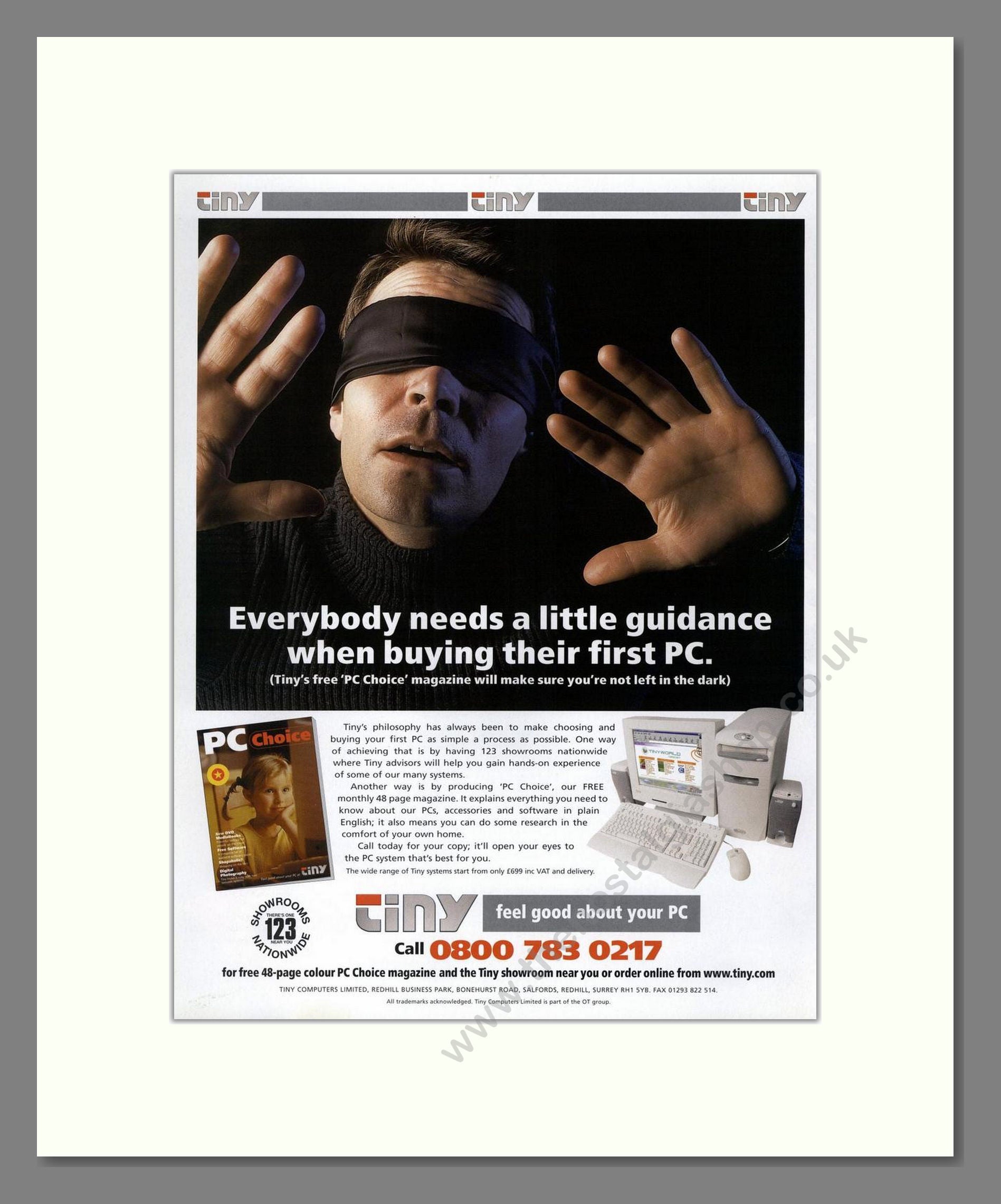Tiny - PC Choice Magazine. Vintage Advert 2000 (ref AD68674)