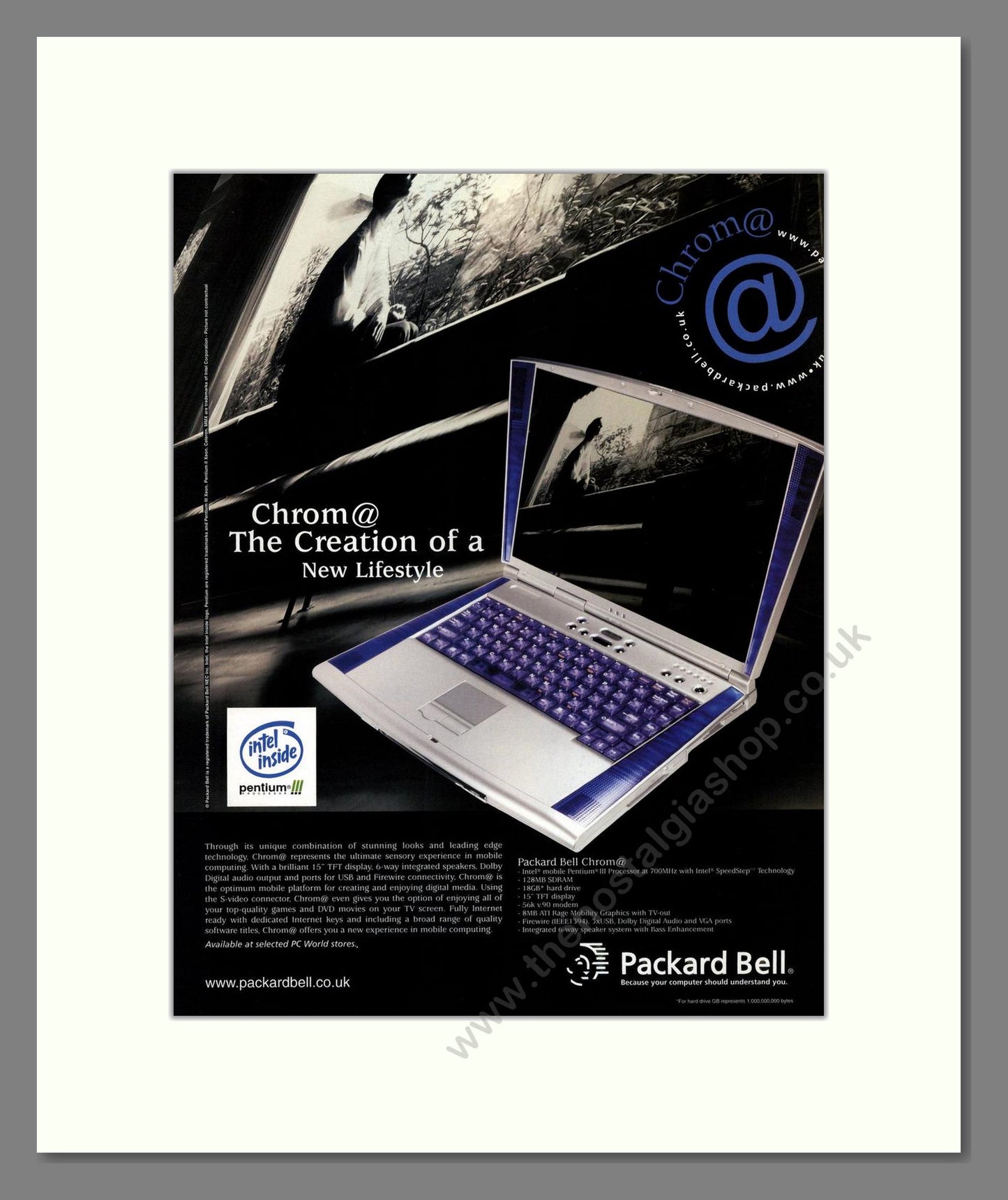 Packard Bell - Chroma Laptop. Vintage Advert 2000 (ref AD68676)