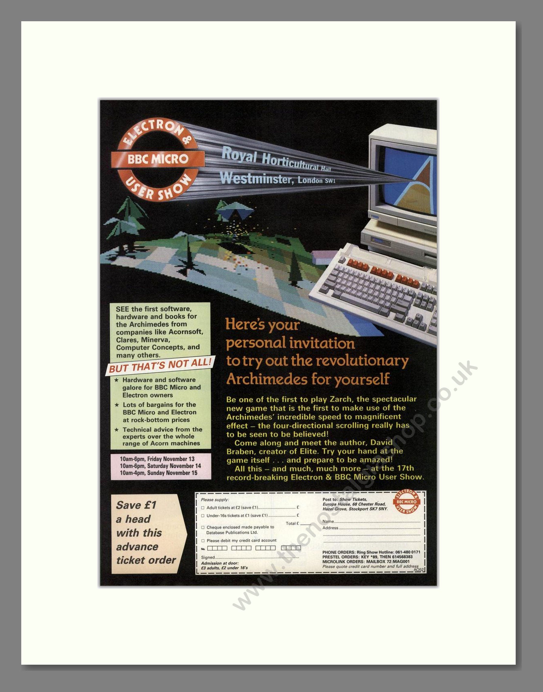 BBC Micro - User Show. Vintage Advert 1987 (ref AD68679)