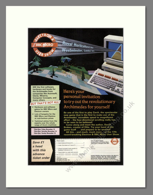 BBC Micro - User Show. Vintage Advert 1987 (ref AD68679)