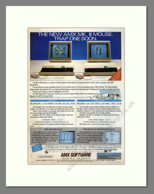 AMX - MK III Mouse. Vintage Advert 1987 (ref AD68681)