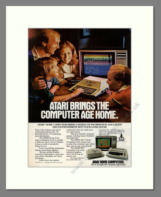 Atari - Home Computers. Vintage Advert 1981 (ref AD68697)