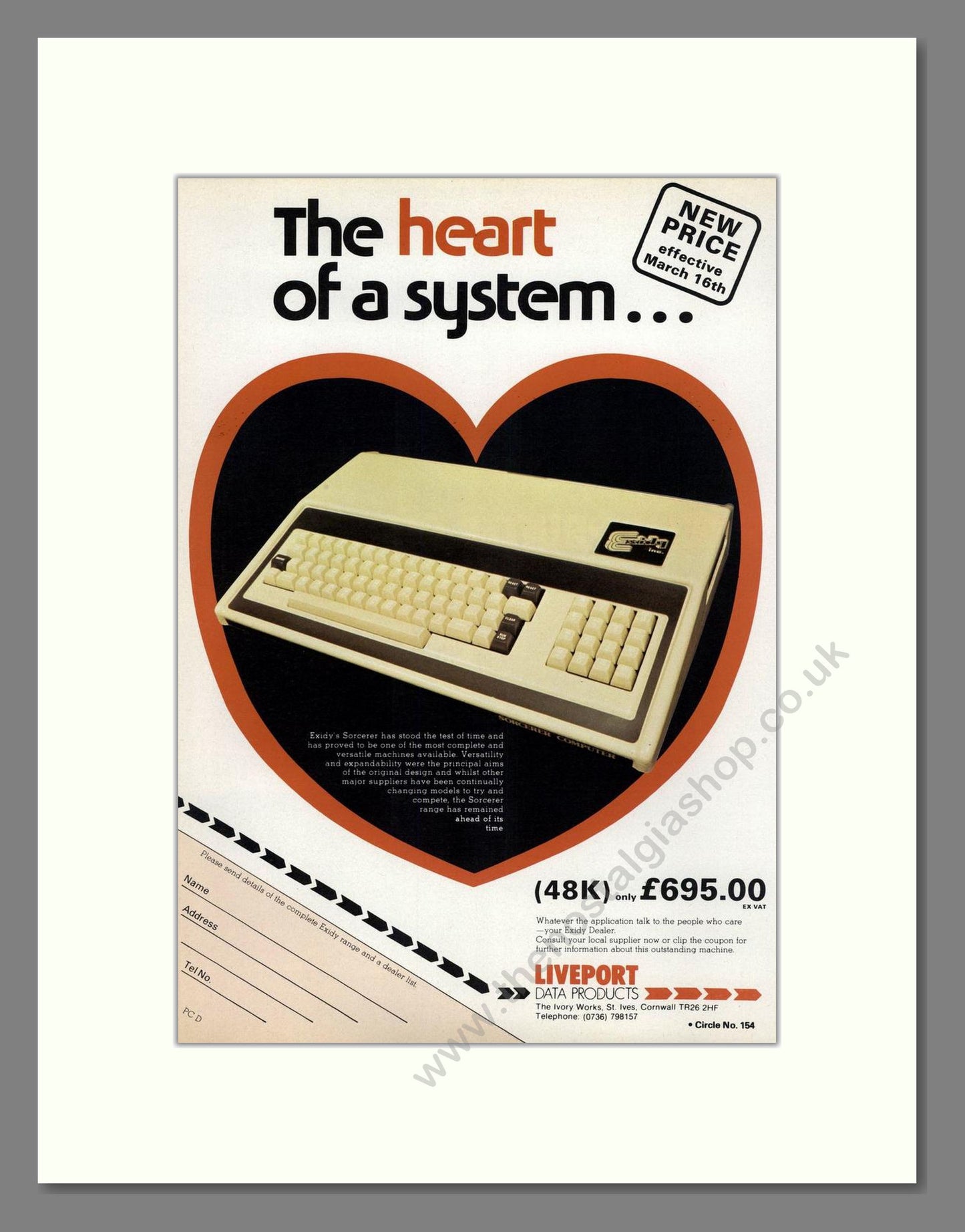 Exidy - Sorcerer. Vintage Advert 1981 (ref AD68711)