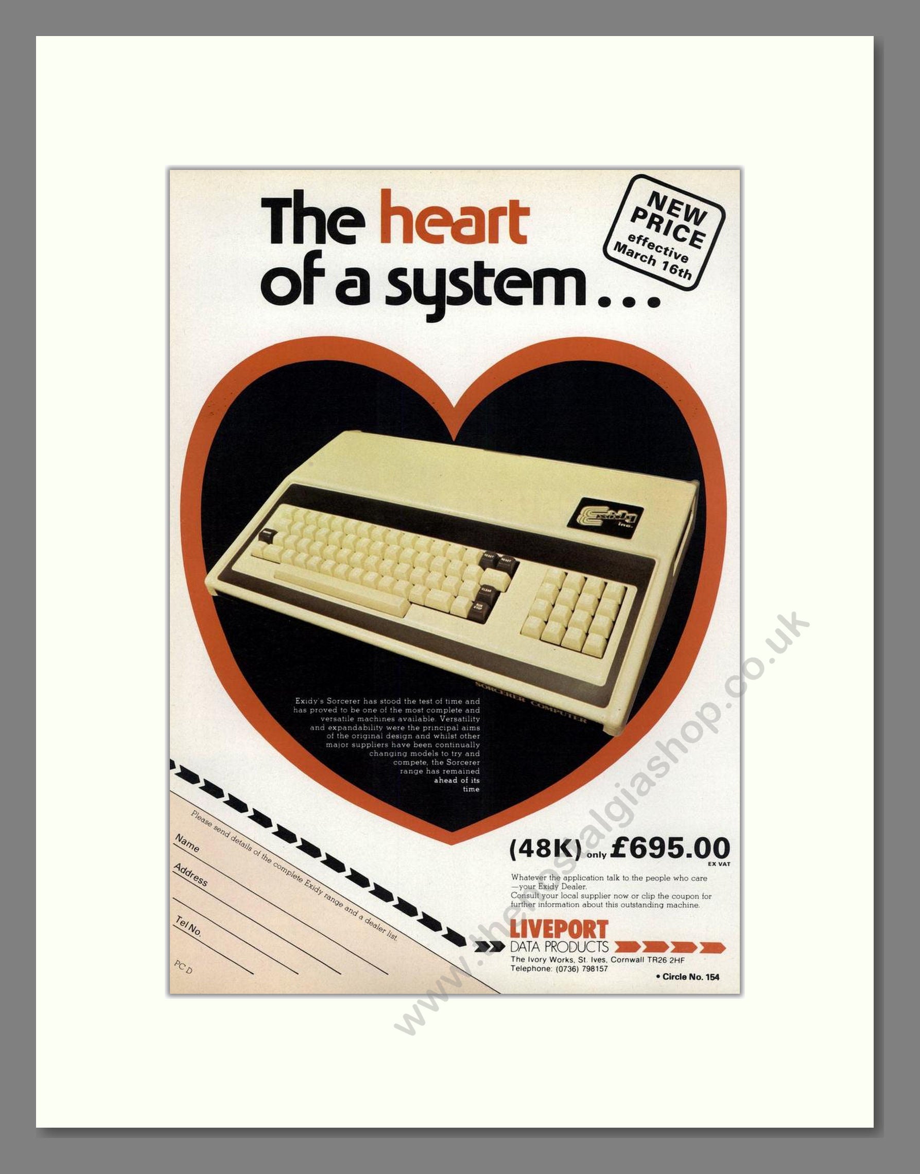 Exidy - Sorcerer. Vintage Advert 1981 (ref AD68711)