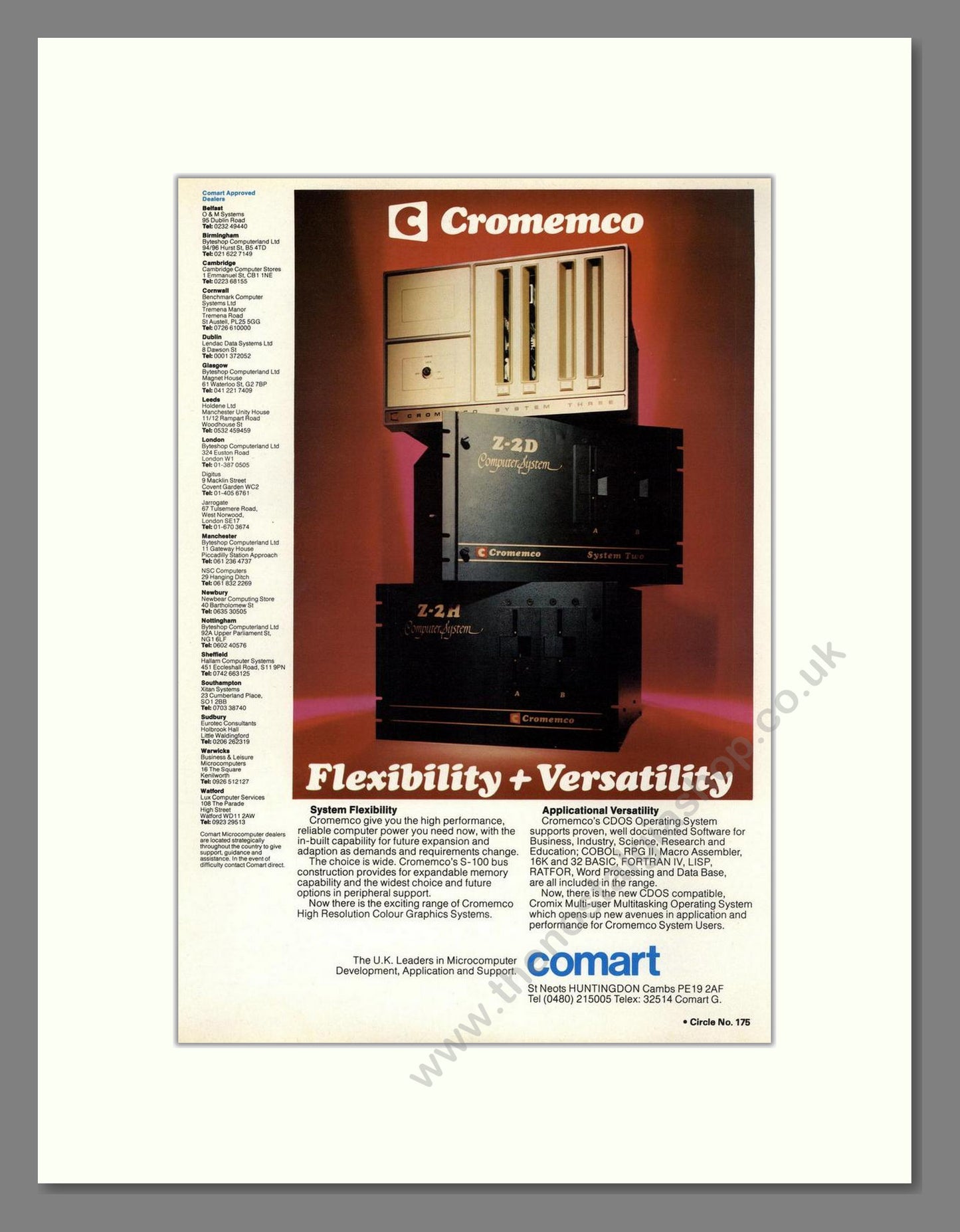 Cromeco - High Res Colour Graphics Systems. Vintage Advert 1981 (ref AD68713)