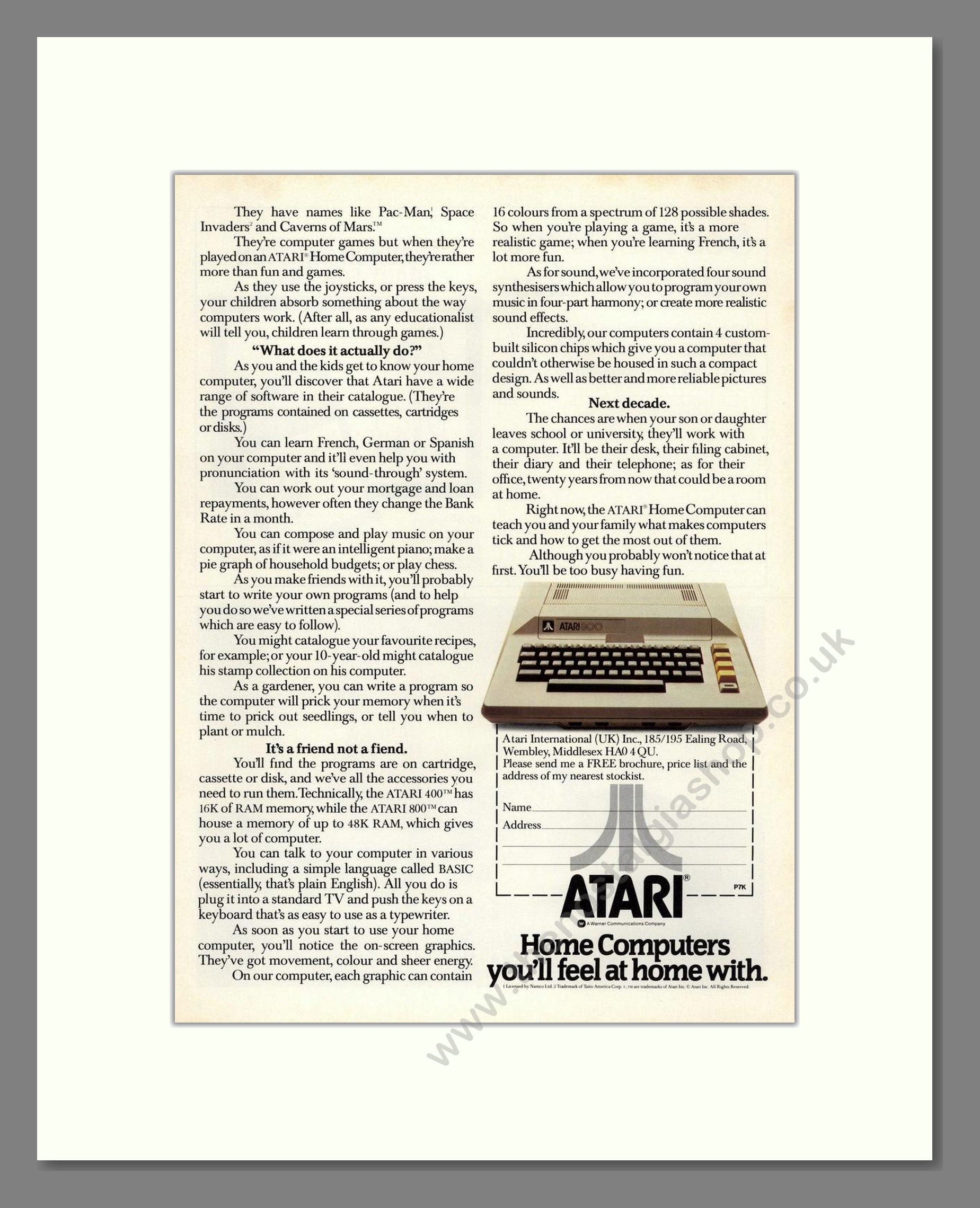 Atari - Home Computers (Double Advert). Vintage Advert 1984 (ref AD68720)