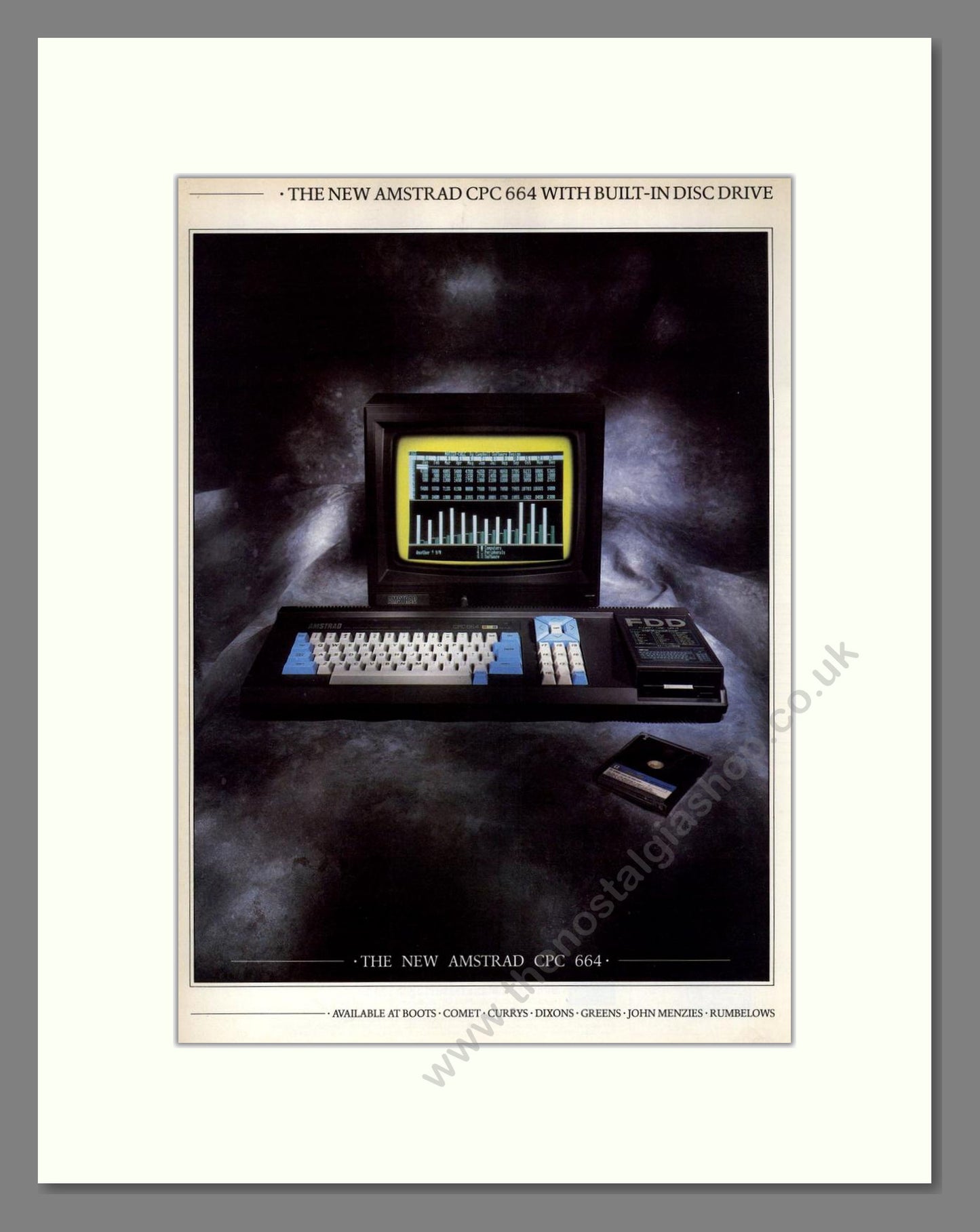 Amstrad - CPC 664 (Double Advert). Vintage Advert 1985 (ref AD68724)