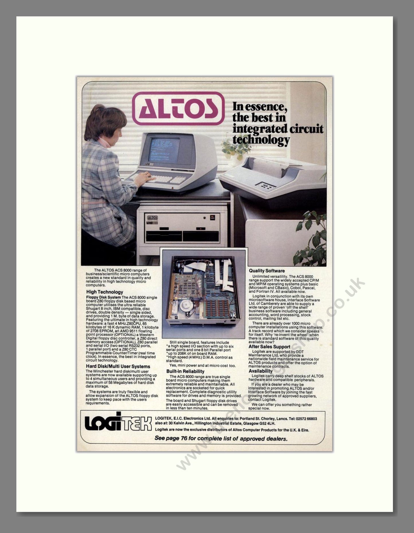 Altos - Itegrated Circuits. Vintage Advert 1980 (ref AD68726)