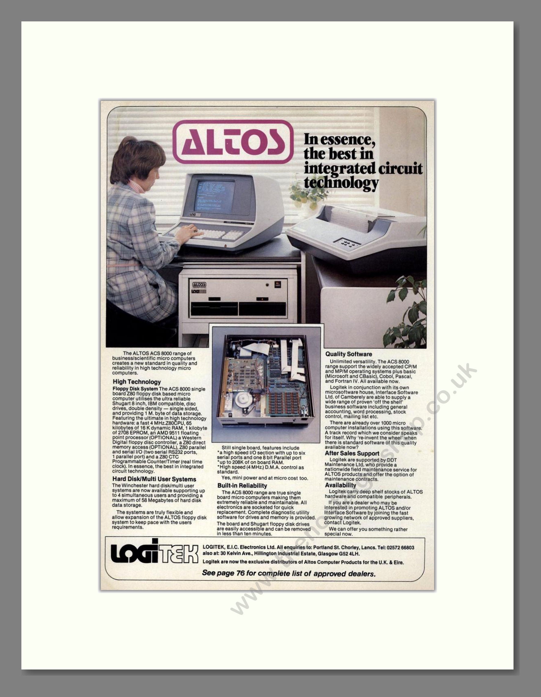 Altos - Itegrated Circuits. Vintage Advert 1980 (ref AD68726)