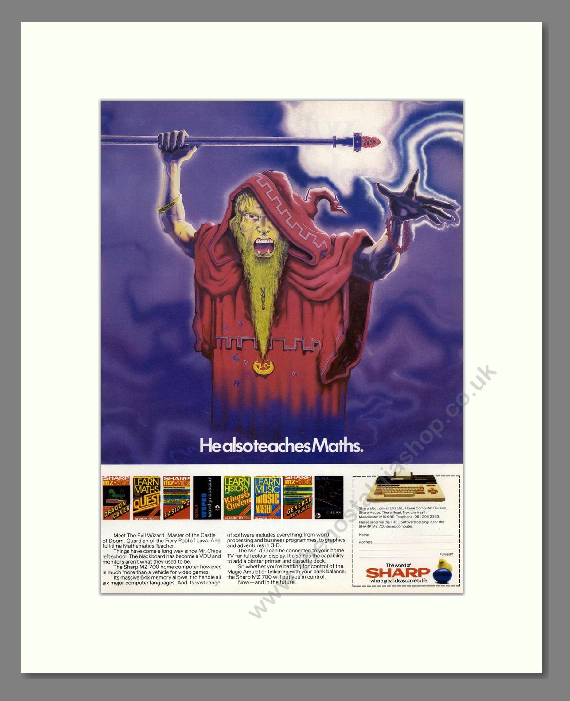 Sharp - MZ 700 Computer. Vintage Advert 1984 (ref AD68727)