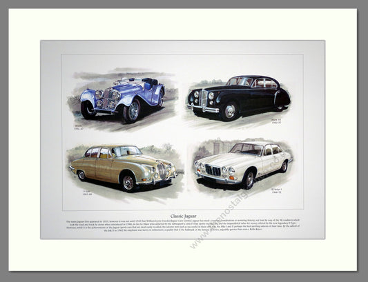 Jaguar Classics. Mounted Print