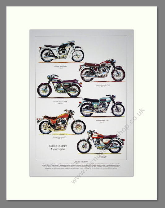 Triumph Motorcycles Mounted print