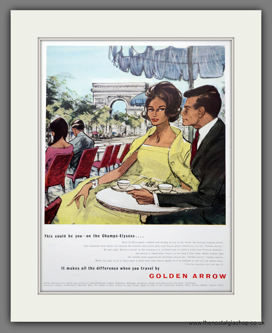 Champs-Elysees on The Golden Arrow Train. Original Advert 1960 (ref AD301421)