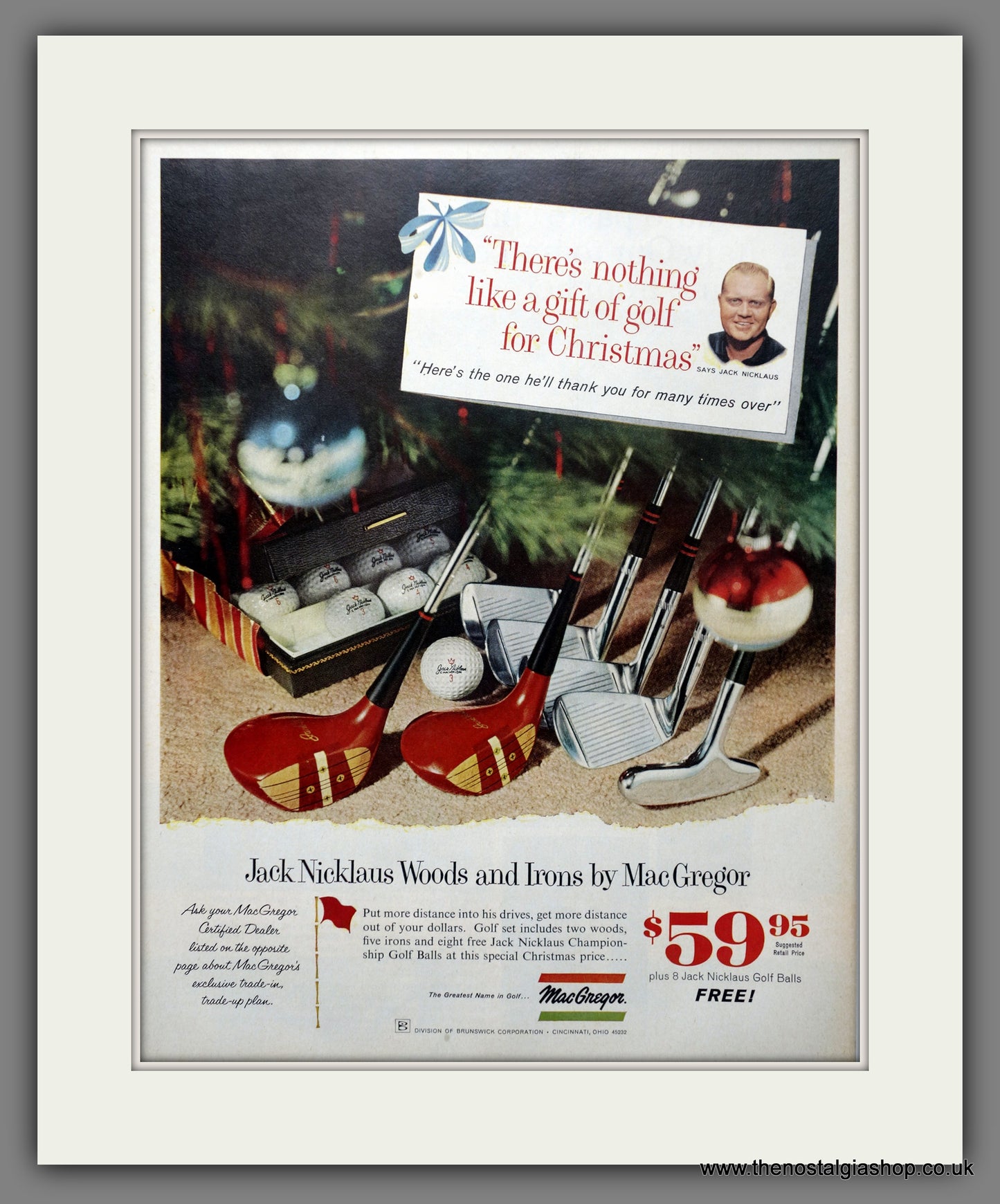 MacGregor Golf Clubs with Jack Nicklaus. Original Advert 1964 (ref AD301436)