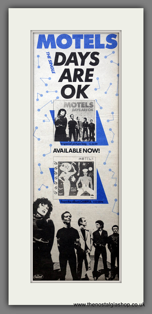 Motels. Days Are Ok. Original Advert 1981 (ref AD200772)
