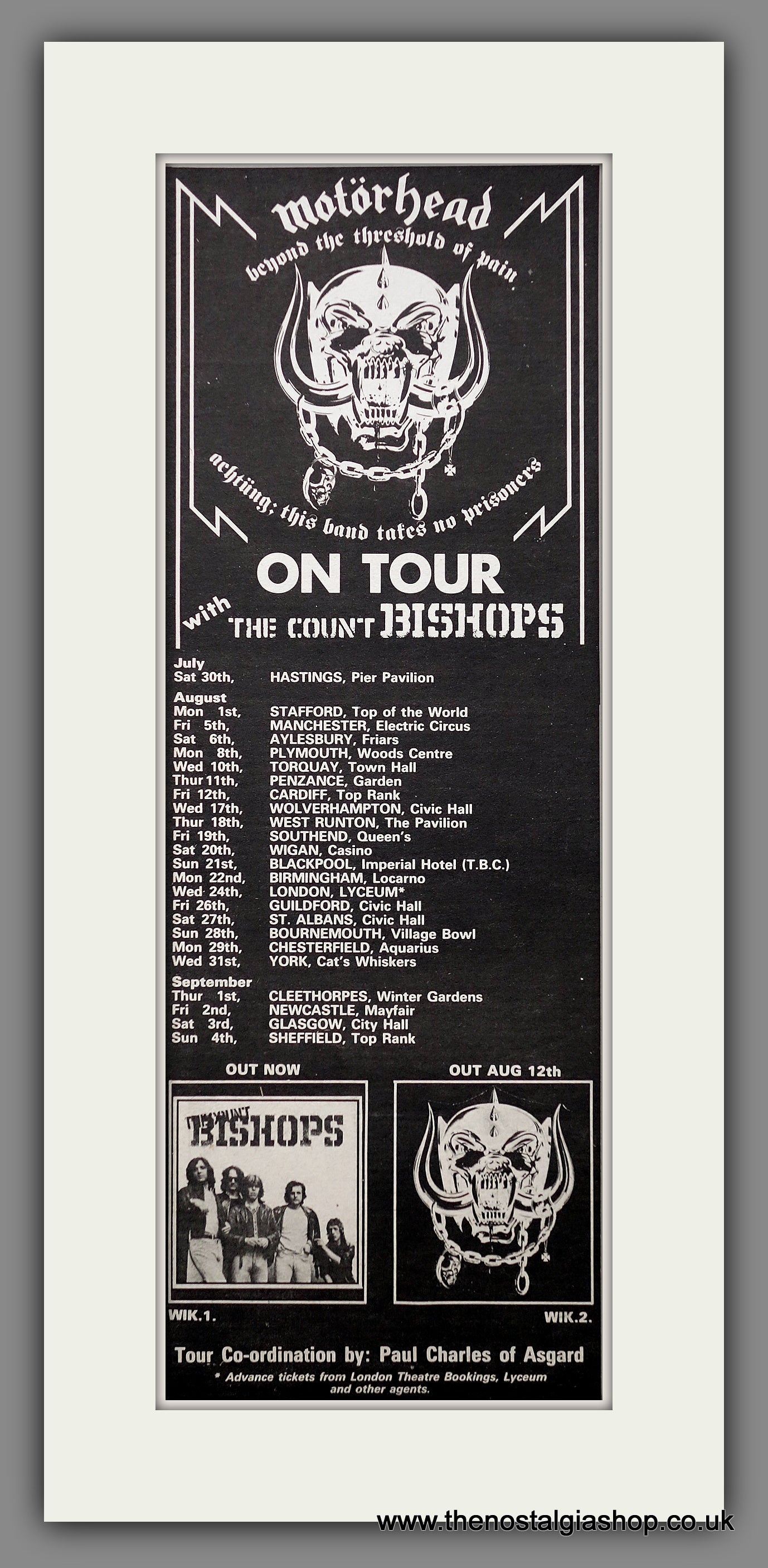Motorhead UK Tour. Original Advert 1977 (ref AD200779)