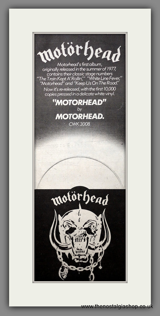 Motorhead debut album, Motorhead. Original Advert 1977 (ref AD200780)