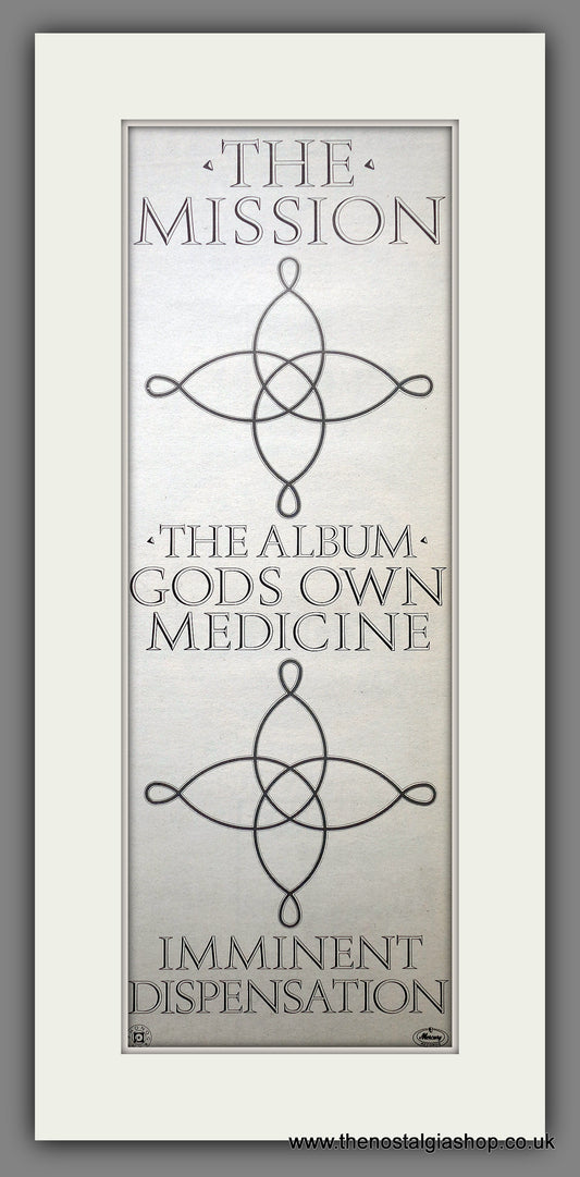 Mission (The) Gods Own Medicine. Original Advert 1986 (ref AD200782)