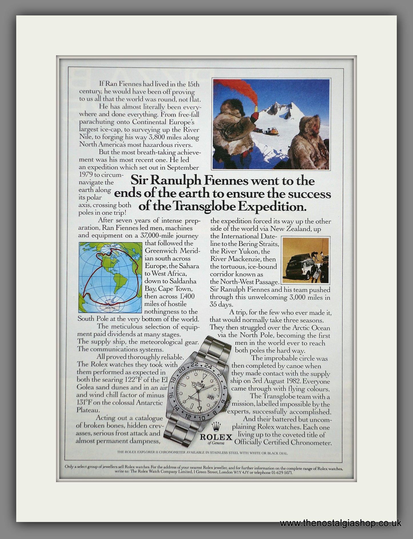 Rolex Explorer II Chronometer. Original Advert 1986 (ref AD61195)