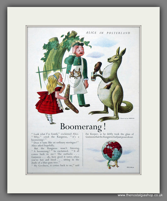 Guinness. Boomerang! 1949 Original Advert  (ref AD61190)