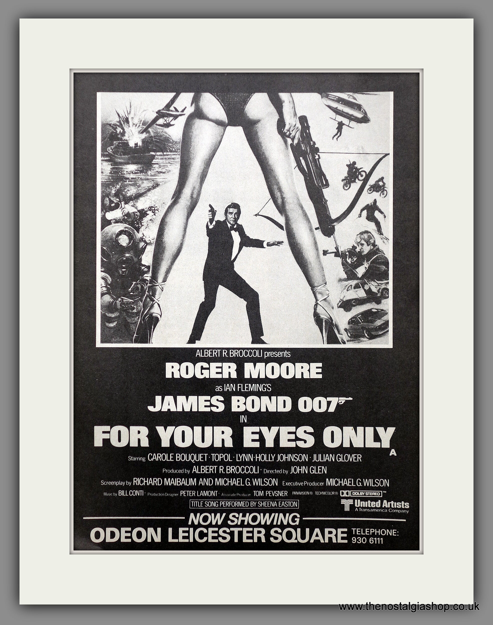 James Bond. For Your Eyes Only. 007. 1981 Original advert (ref AD61191 ...