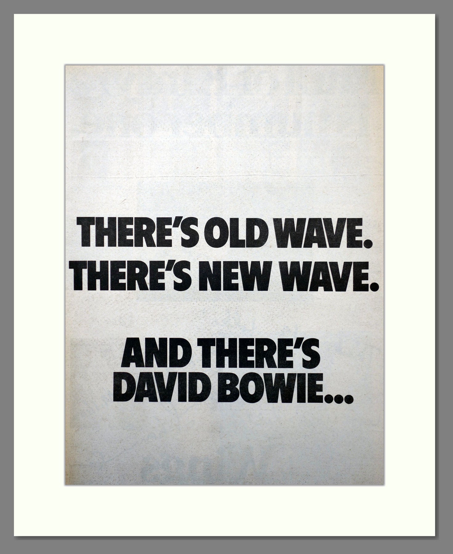David Bowie. Original Double Advert 1977 (ref AD15717) – The Nostalgia Shop