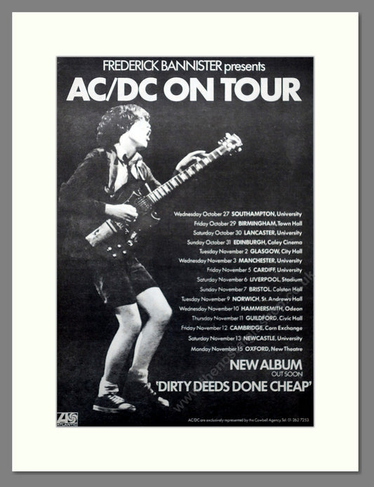 AC/DC UK Tour '76. Large Original Advert 1976 (ref AD15724)