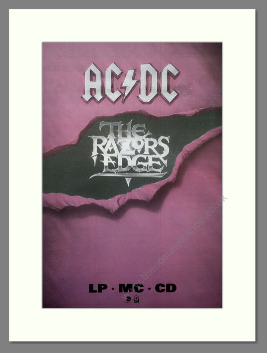 AC/DC Razors Edge. Large Original Advert 1990 (ref AD15727)