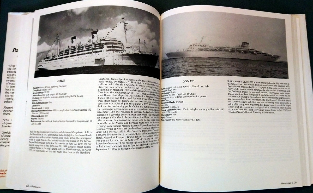 Era of the Passenger Liner, by Nicholas T. Cairis. 1992 (ref B74)