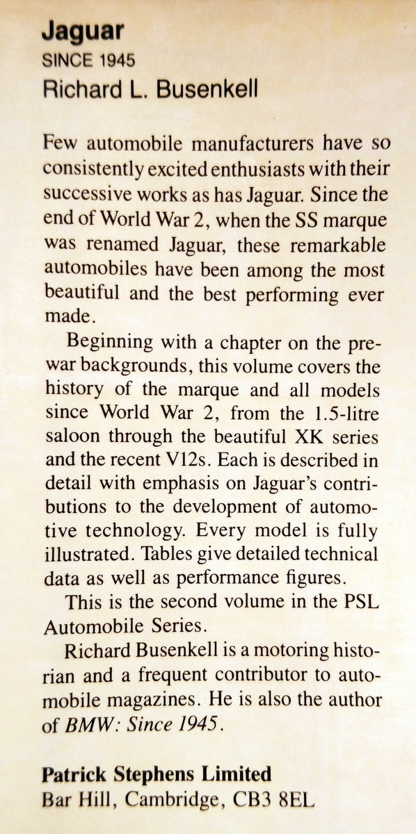 Jaguar Since 1945. (ref b253)