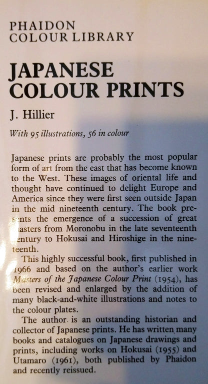 Japanese Colour Prints, J. Hillier. (ref b250)