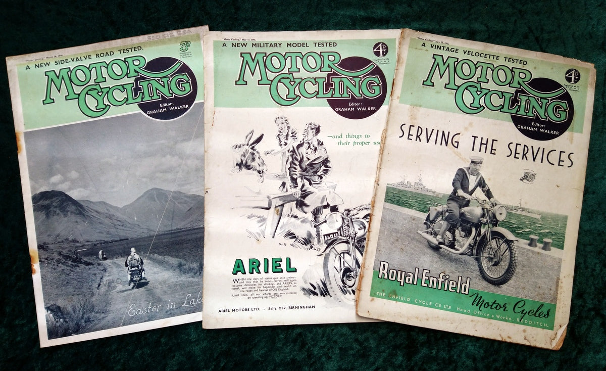 Motor Cycling Magazine Lot of 12 Issues 1940's. (MC151)