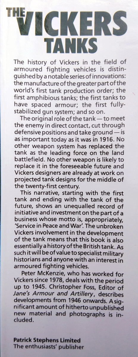 The Vickers Tanks, From Landships to Challenger. (ref b260)
