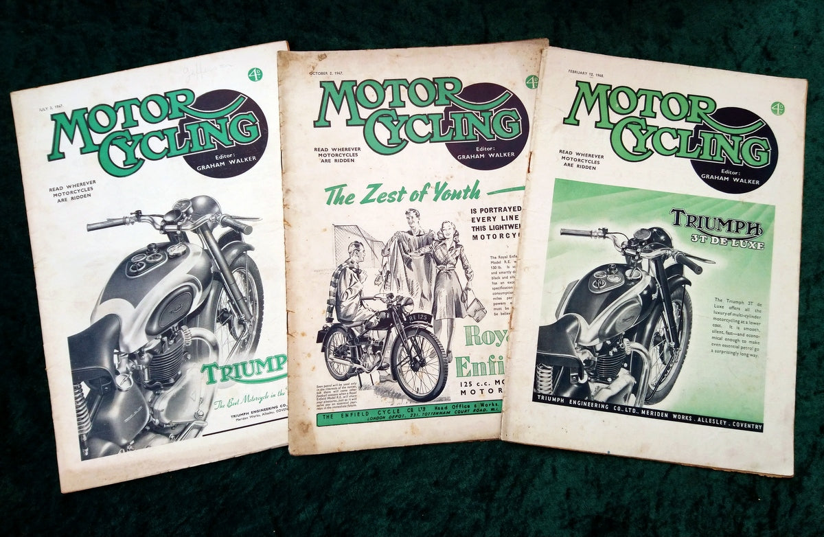 Motor Cycling Magazine Lot of 12 Issues 1940's. (MC151)