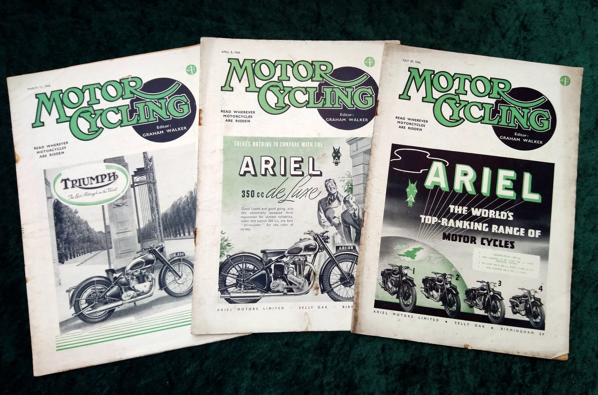 Motor Cycling Magazine Lot of 12 Issues 1940's. (MC151)
