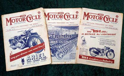 Motor Cycle Magazine Lot of 13 Issues 1945/47. (MC150)