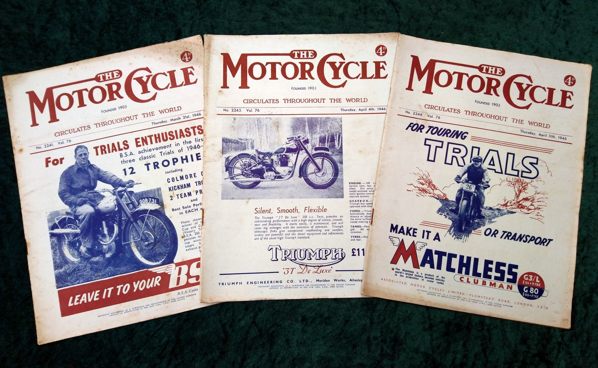 Motor Cycle Magazine Lot of 13 Issues 1945/47. (MC150)