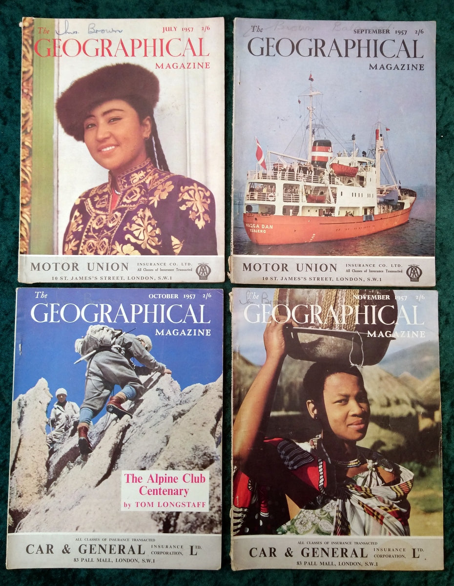The Geographical Magazines x 14. 1950's/60's. (MC152)