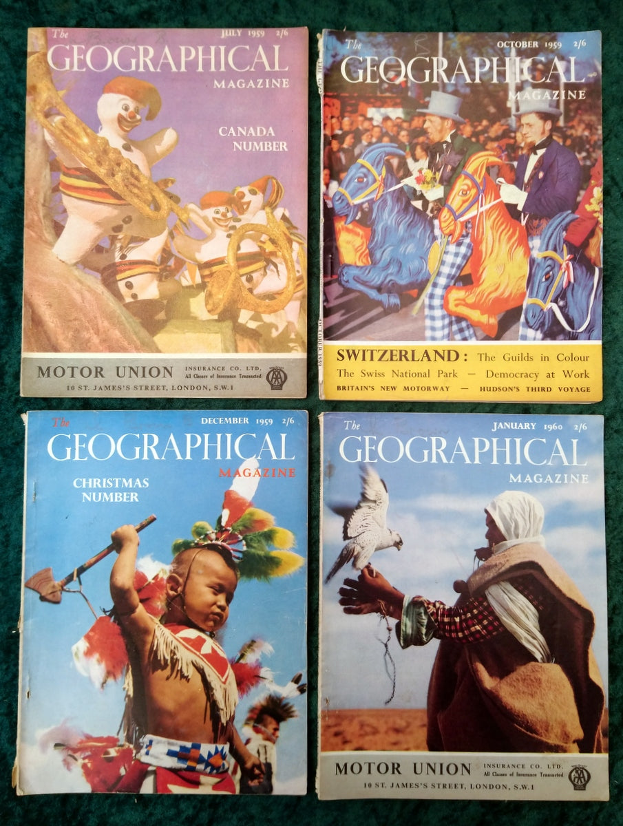 The Geographical Magazines x 14. 1950's/60's. (MC152)
