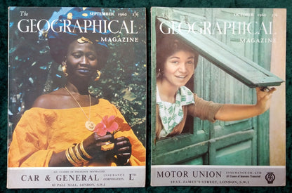 The Geographical Magazines x 14. 1950's/60's. (MC152)