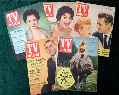 TV Mirror Magazine. Collection of 5 From 1954/56. (MC155)