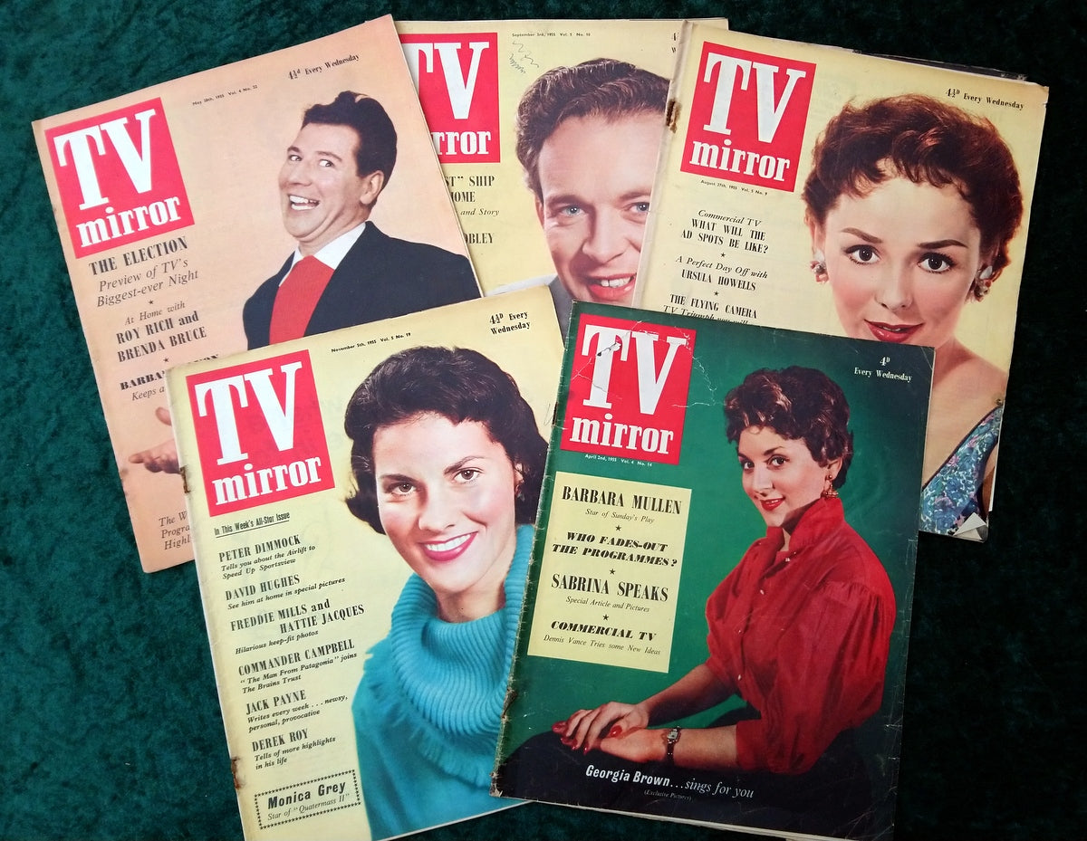 TV Mirror Magazine. Collection of 5 From 1955. (MC156)