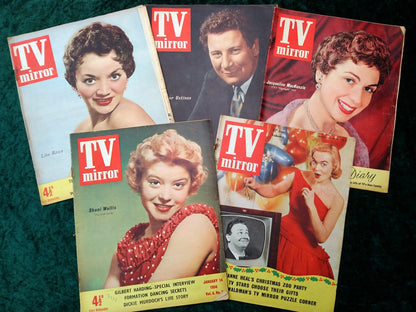 TV Mirror Magazine. Collection of 5 From 1955/56. (MC159)