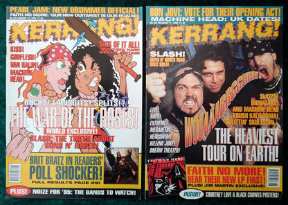 Kerrang! Rock and Metal Magazine. Collection of 10 from 1995, 2004,5,6. (MC160)