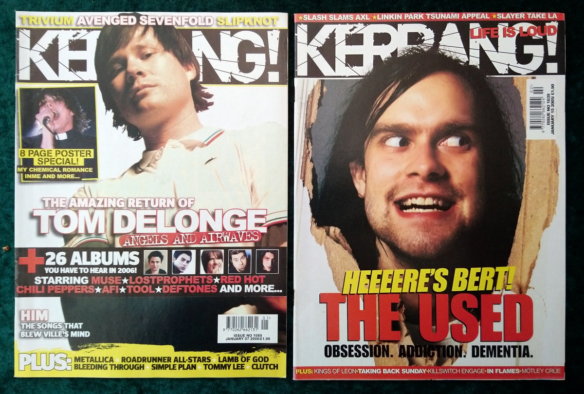 Kerrang! Rock and Metal Magazine. Collection of 10 from 1995, 2004,5,6. (MC160)