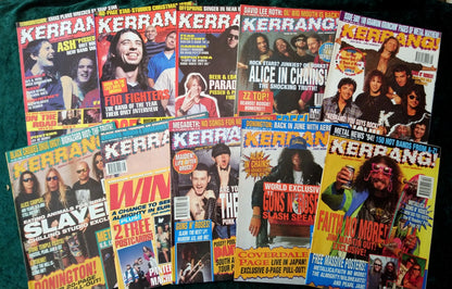 Kerrang! Rock and Metal Magazine. Collection of 10 from 1994/95 (MC161)