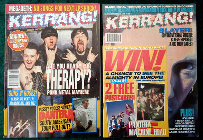 Kerrang! Rock and Metal Magazine. Collection of 10 from 1994/95 (MC161)