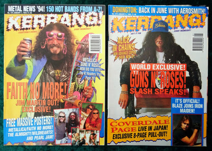 Kerrang! Rock and Metal Magazine. Collection of 10 from 1994/95 (MC161)